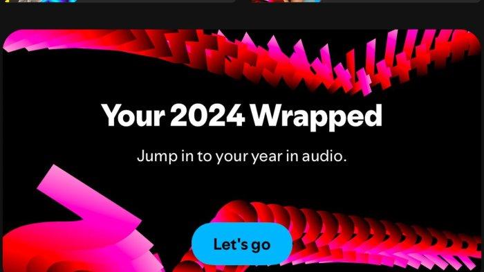 Fitur Spotify Wrapped 2024 (tangkapan layar Spotify), Kamis (5/12/2024).