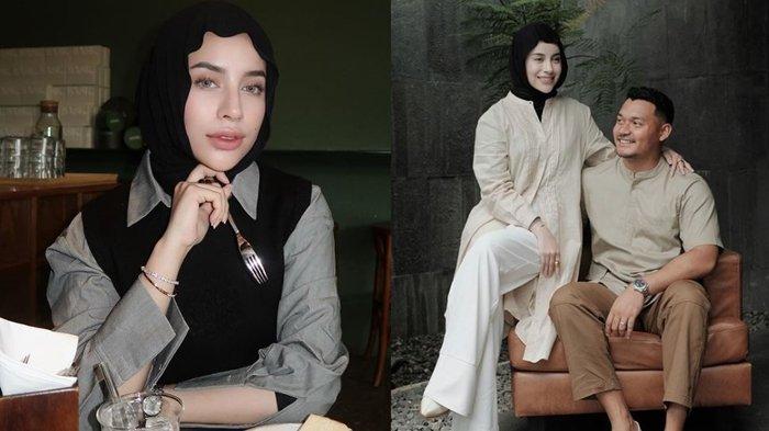 Kolase foto Aghnia Punjabi dan suami.