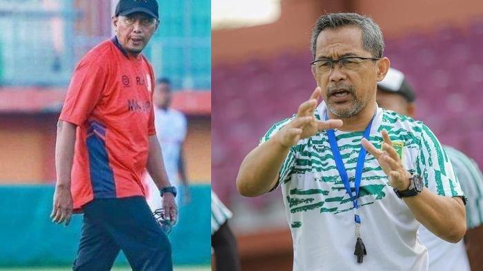 Kolase foto Aji Santoso dan Rachmad Darmawan. Dua pelatih lokal bakal saling beradu taktik di laga Persebaya Surabaya vs Barito Putera.