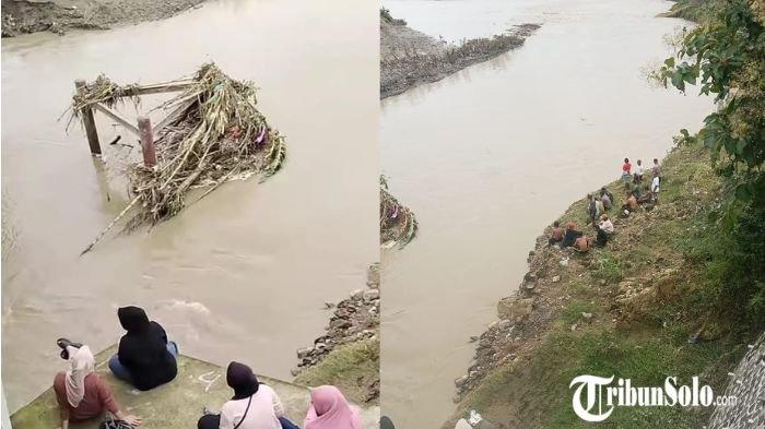 PENCARI IKAN HANYUT : Kondisi sungai Braholo, Klewor Kecamatan Kemusu, Selasa (27/1/2025). Seorang pencari ikan di sungai Braholo, Klewor, Kecamatan Kemusu dikabarkan hanyut di sungai tersebut. (Istimewa)