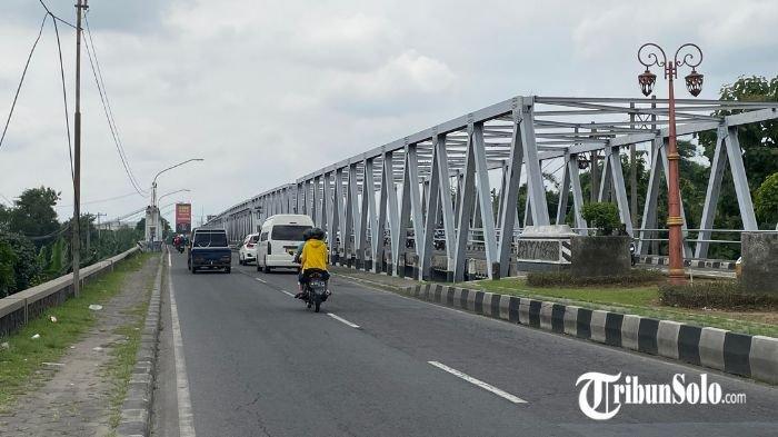 Lokasi percobaan bunuh diri di Jembatan Bacem, Kecamatan Grogol, Kabupaten Sukoharjo, Senin (27/1/2025)