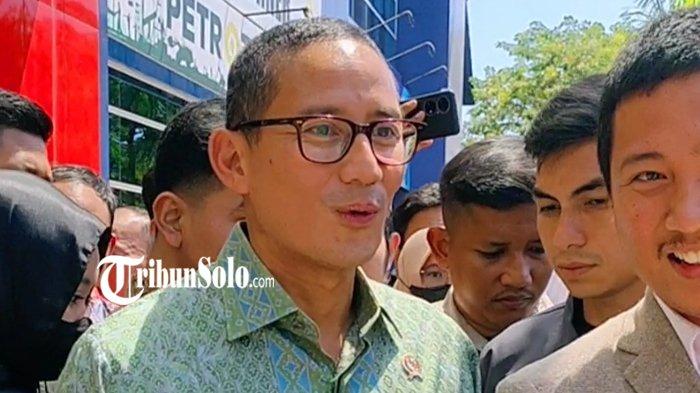 Menparekraf Sandiaga Uno di Solo Techno Park, Jumat (11/8/2023).