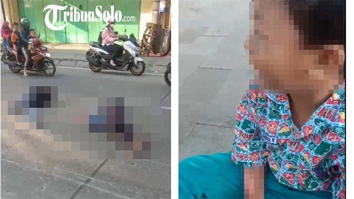 Momen pilu MA (7) saksikan Ibu dan Kakaknya tewas terlindas truk di bawah flyover Palur, Kecamatan Jaten, Kabupaten Karanganyar, Rabu (9/10/2024)