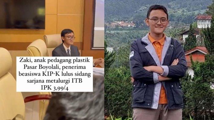 Musholizaky Aflahal Mumin atau Zaky anak penjual plastik di Boyolali baru saja lulus dari ITB dengan IPK 3,99
