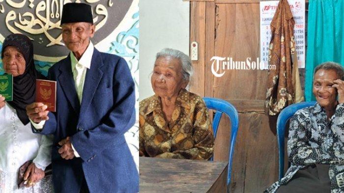 Potret Ngatimin-Satinem, pasangan lanjut usia asal Wonogiri yang pernikahannya viral.