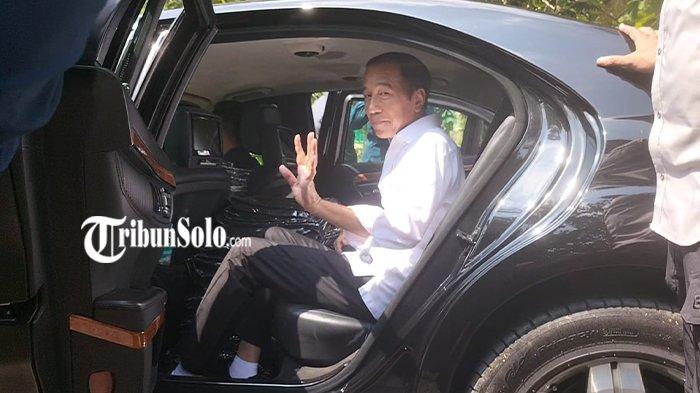 Presiden Jokowi pasca mengunjungi Joglo Edukasi Museum Sangiran di Sragen, Rabu (19/6/2024)