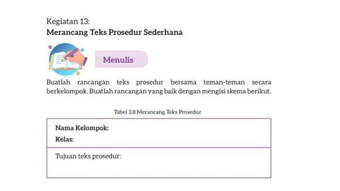 Soal buku Bahasa Indonesia Kelas 7 halaman 94 95 Kurikulum Merdeka - Kunci jawaban Bahasa Indonesia Kelas 7 halaman 94 95 Kurikulum Merdeka, Kegiatan 13: Merancang Teks Prosedur Sederhana Bab 3 Hal yang baik bagi tubuh.
