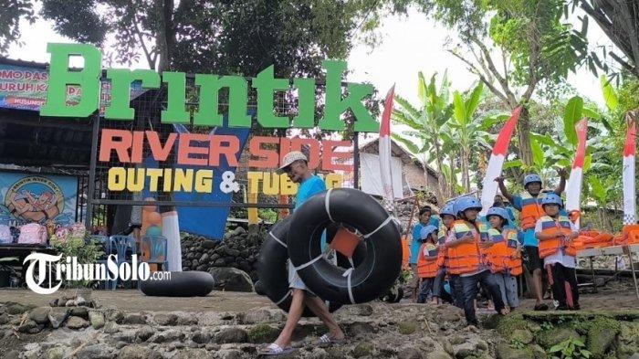 WISATA DI KLATEN - Obyek Wisata Brintik Riverside (Bris'e) di Dukuh Gatak, Desa Malangjiwan, Kecamatan Kebonarum, Kabupaten Klaten, Senin (24/2/2025).