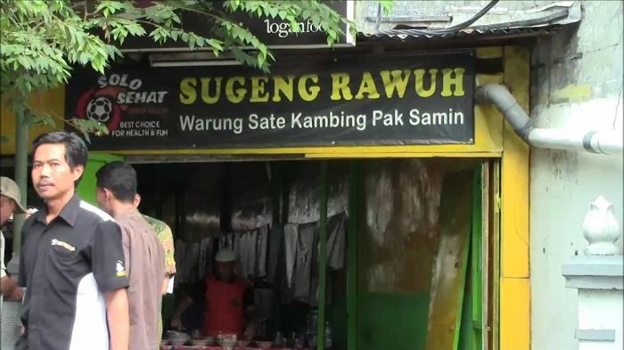 Warung Sate Kambing Pak Samin di Solo