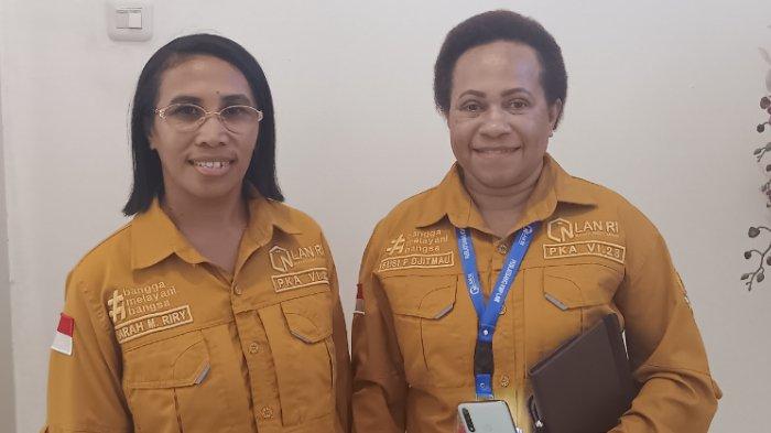 Direktur RS Sele Be Solu Sorong Susi P Djitmau (kanan) dan Sarah M Riry (kiri).