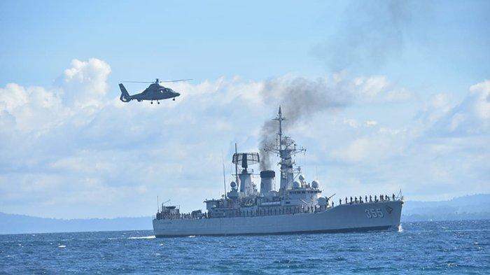 TNI Angkatan Laut (TNI AL) kembali menggelar latihan kedua di Kota Ternate, Minggu (10/11/2023).