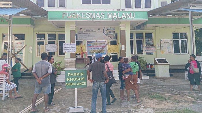 Puskesmas Malanu, Distrik Sorong Utara, Kota Sorong, Papua Barat Daya dipalang, Senin (10/6/2024).