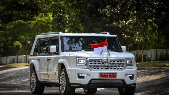 Mobil MV3 Garuda Limousine dipakai Presiden Prabowo Subianto dan Wakil Presiden Gibran Rakabuming Raka saat pelantikan, Minggu (20/10/2024)
