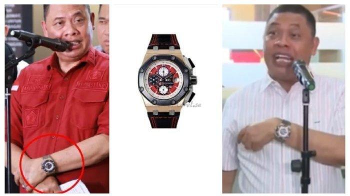 Direktur Penyidikan Jaksa Agung Muda Tindak Pidana Khusus Kejagung, Abdul Qohar saat mengenakan jam tangan yang dinilai mewah oleh warga net.