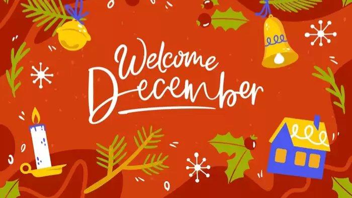 Gambar ucapan selamat datang Desember 2024.