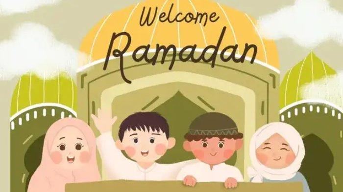 POSTER RAMADAN - Ilustrasi poster anak-anak menyambut Ramadan 1446 H / 2025 diunggah drai Pinterest pada Rabu 26 Februari 2025.