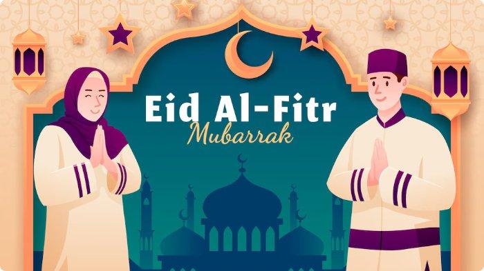 POSTER IDUL FITRI 1446 H / 2025. Ilustrasi poster Idul Fitri 2025 / 1446 H.
