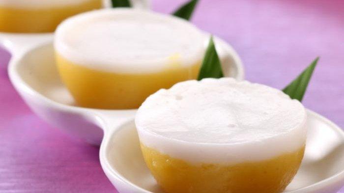 Resep dan tata cara membuat kue talam ubi, makanan tradisional yang rasanya manis dan lembut.