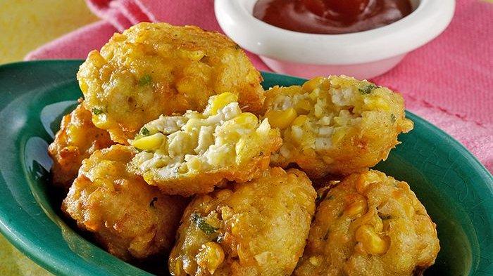 Bahan, resep dan cara membuat tahu goreng jagung untuk camilan gurih dan renyah di rumah.