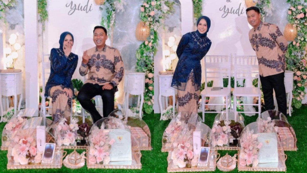 Acara lamaran Nurmainna dan Fitra Yudi itu berlangsung sekitar pukul 10.00 Wita, Minggu (18/6/2023)