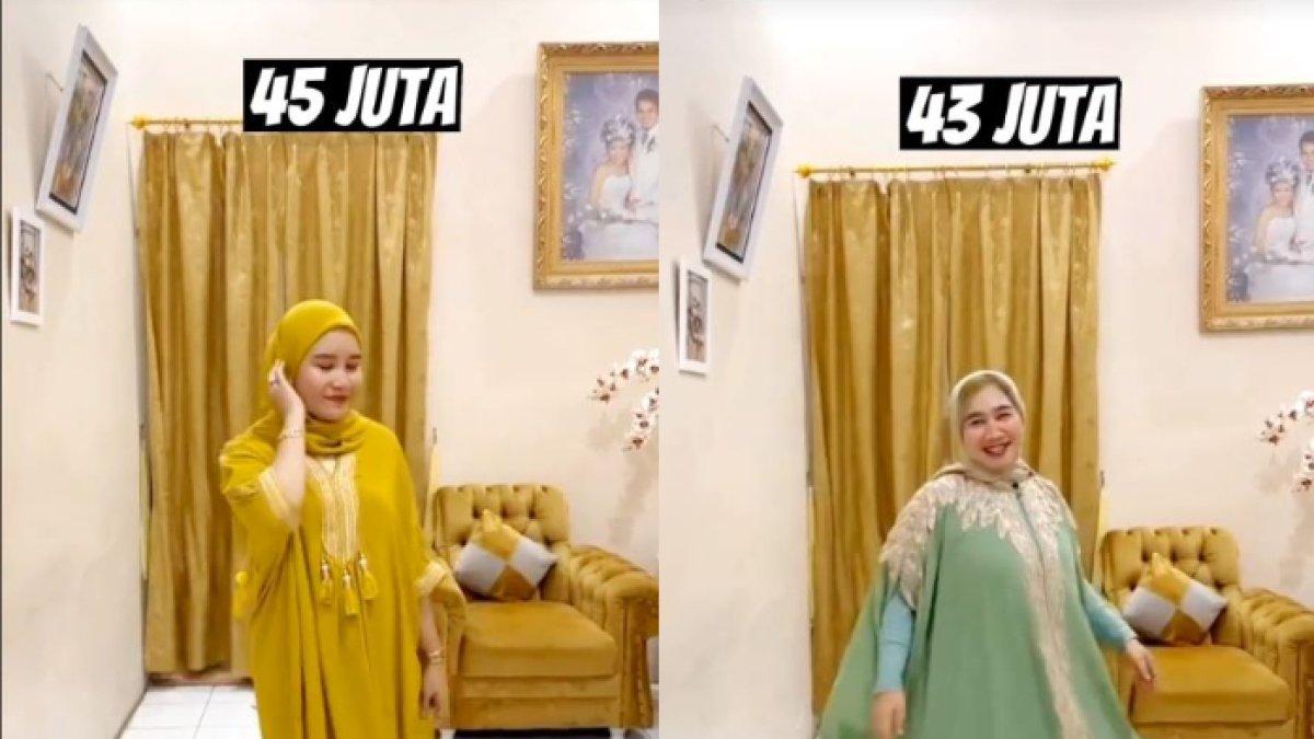 Lalu ada ibu-ibu berbadan gemuk mengenakan dress berwarna biru mengungkapkan gaji suaminya Rp 30 juta