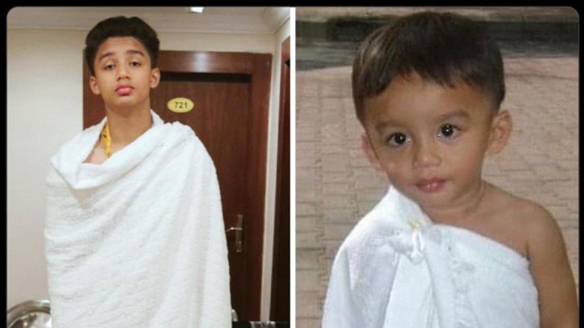 Istri Dato' Seri Aliff Syukri membuat foto kolase putranya mengenakan pakaian ihram saat masih kecil dan remaja