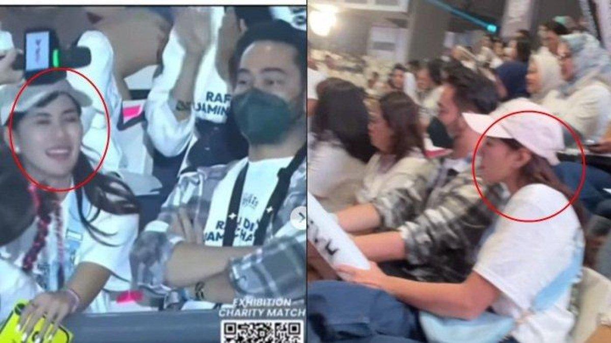 Syahnaz Sadiqah ditemani Jeje Govinda datang di pertandingan tenis Raffi-Gigi di tengah isu perselingkuhan yang diungkap Lady Nayoan.