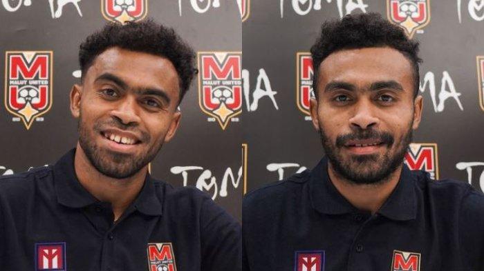 Kolase eks PSM Makassar, Yakob Sayuri (kiri) dan Yance Sayuri, yang telah resmi bergabung ke Malut United untuk musim Liga 1 2024/2025.
