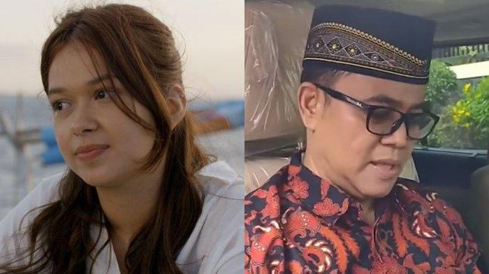 Kolase potret Rebecca Klopper (kiri) dan Haji Faisal saat diwawancara terkait masalah video asusila yang menimpa kekasih anaknya, Fadly Faisal, tersebut, Minggu (10/9/2023).