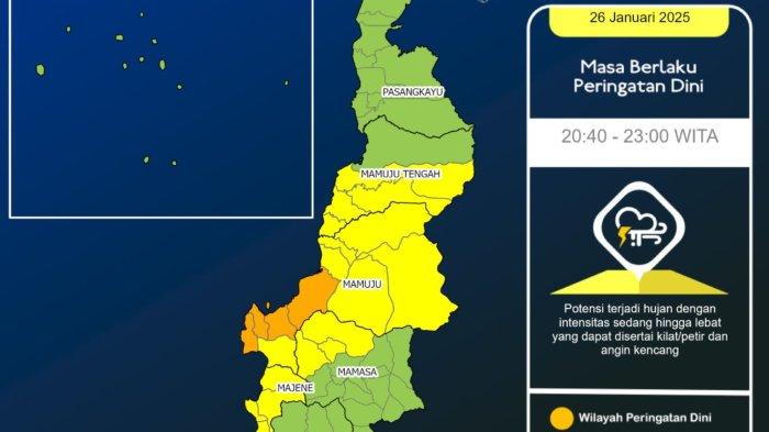 Info Grafis dari BMKG Sulbar terkait dampak hujan deras yang mengguyur Mamuju dan sekitarnya