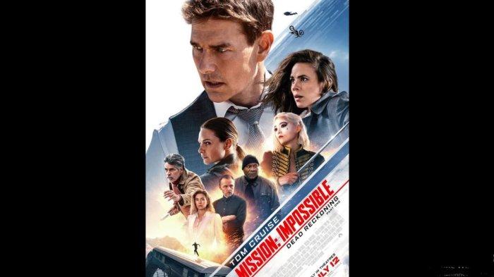 Poster film 'Mission: Impossible- Dead Reckoning Part One (2023)' yang dibintangi oleh Tom Cruise.