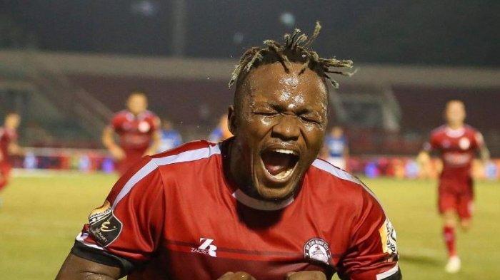 Potret Victor Mansaray, striker berpaspor Amerika Serikat rekrutan anyar PSM Makassar.