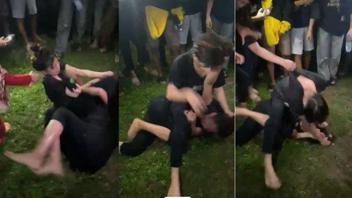 Heboh video viral dua wanita adu jotos, diduga rebutan cowok di Kabupaten Konawe, Provinsi Sulawesi Tenggara (Sultra), pada Sabtu (26/8/2023).