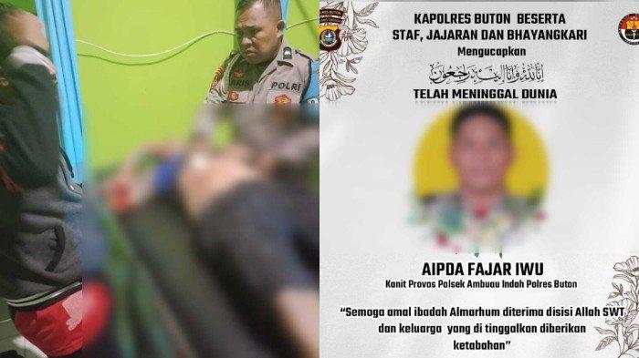 POLISI GUGUR DITIKAM - Kanit Provos Polsek Ambuau Indah Polres Buton gugur ditikam orang tidak dikenal di Desa Karya Jaya, Kecamatan Siotapina, Kabupaten Buton, Sulawesi Tenggara (Sultra), pada Senin (14/04/2025) dinihari sekitar pukul 01.50 wita. Aipda Fajar gugur saat bertugas bersama sejumlah rekannya bertugas usai menerima informasi penikaman 2 pemuda di Desa Ambuau Togo yang memicu konflik antardesa.