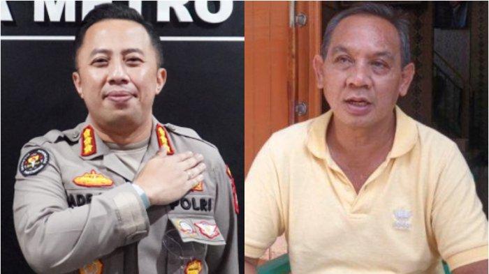 Kabid Humas Polda Metro Jaya Kombes Ade Ary Syam Indradi dan Ketua RW 03 Pondok Bambu Komarudin. Terkait update kasus pembunuhan bos toko furniture di Duren Sawit, Jakarta Timur, yang diduga dilakukan dua putri kandung korban yang masih belia yakni KS (17) dan PA (16).