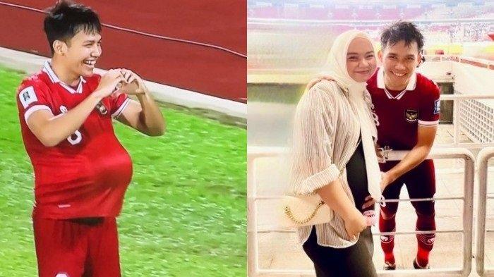 Pemain Persija Jakarta, Witan Sulaeman saat membela Timnas Indonesia, mengunggah foto saat bareng istrinya Risma Hani Sulaiman.