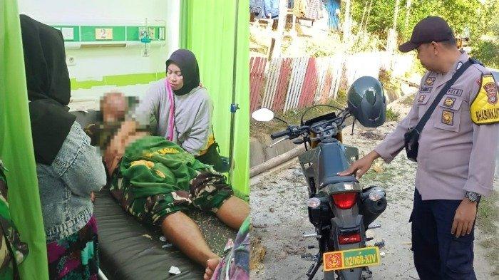 Sosok anggota TNI tersetrum listrik kabel putus di jalan Desa Lakapodo, Kecamatan Watupute, Kabupaten Muna, Sulawesi Tenggara (Sultra). Korban adalah Sertu Laode Sulaiman alias Laode Suradi berusia 47 tahun.