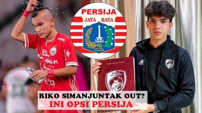 KOLASE FOTO: Winger Kanan Persija Riko Simanjuntak dan Victor Dethan dari klub PSM Makassar.