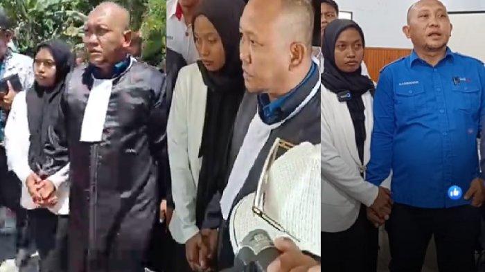 Berikut ini gaya guru honorer Supriyani dan sang pengacara, Samsuddin yang saling pegangan tangan erat jelang hingga usai sidang di Pengadilan Negeri (PN) Andoolo, Konawe Selatan, Sulawesi Tenggara (Sultra).    Persidangan perdana kasus kekerasan fisik yang diduga dilakukan Supriyani terhadap muridnya itu dilaksanakan pada, Kamis (24/10/2024) pagi.