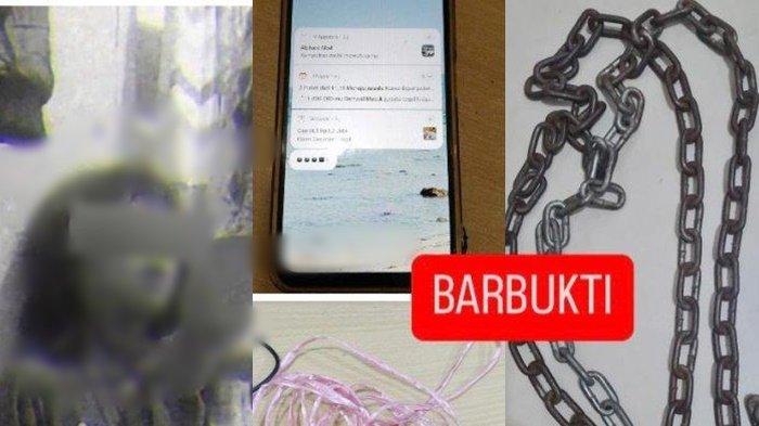 AF (13) bocah di Batam, ditemukan dalam kondisi leher dirantai dan tubuh penuh luka dianiaya oleh ibu kandung.