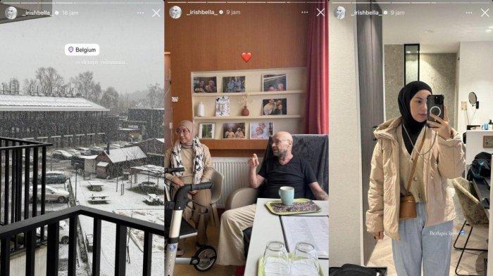 AYAH IBEL MENINGGAL - Irish Bella mengunggah di Instagram @_irishbella_ momen menjenguk Papa Jo ke Belgia pada 10 Januari 2025.