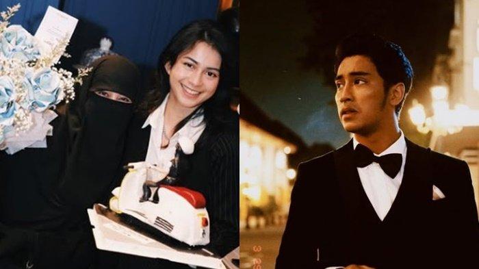 (kiri) Sintya Marisca dan Umi Pipik. (kanan) Abidzar Al Ghifari putra kedua mendiang Ustaz Jefri dan Umi Pipik mulai risih dengan sikap netizen yang terus menjodohkannya dengan Sintya Marisca