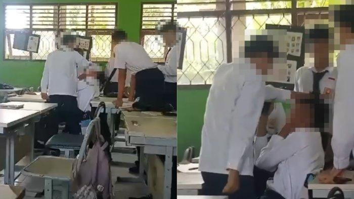 Aksi perundungan siswa SMP di Balikpapan viral dimedia sosial.