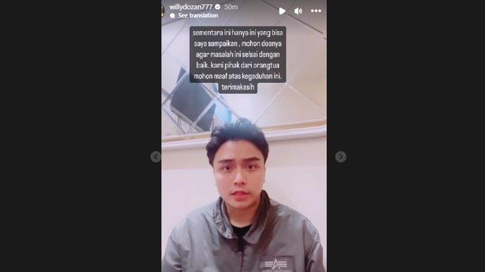 Willy Dozan, Aktor laga 80an, meminta maaf atas kegaduhan yang disebabkan oleh putranya, Leon Dozan terkait viral dugaan penganiayaan terhadap kekasihnya