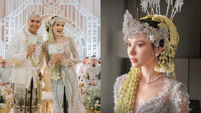 PERHIASAN PERNIKAHAN ALYSSA- Alyssa Daguise mengenakan koleksi set perhiasan berlian dari Wanda House of Jewels. saat acara akad nikah dengan Al Ghazali, capai ratusan juta