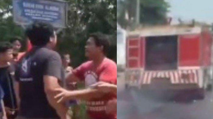 Anggota Damkar Menangis Disalahkan Pemilik Rumah Rongsok Terbakar