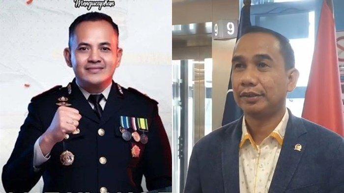 DESAKAN PERWIRA DITAHAN- (KIRI) Kompol I Made Yogi Purusa (IMYPU), Ttersangka kasus kematian Brigadir Nurhadi. (KANAN) Anggota Komisi III DPR RI Rudianto Lallo saat ditemui di Gedung DPR RI, Jumat (31/1/2025). Rudianto Lallo mendesak Polda NTB tidak melindungi dua atasan Brigadir Nurhadi, tersangka pembunuhan bawahannya