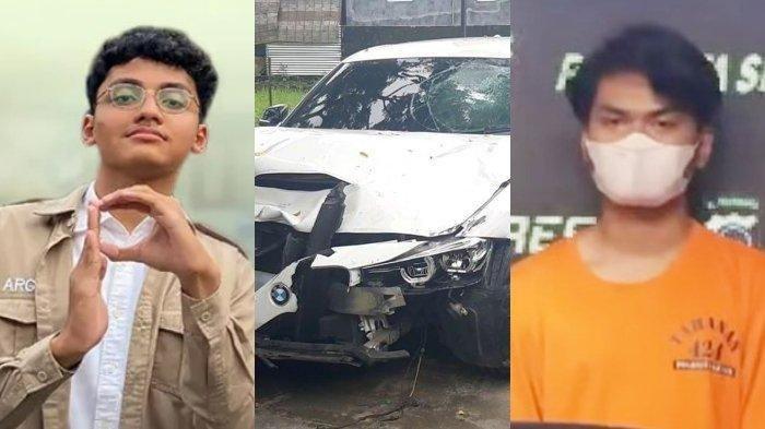 MAHASISWA UGM TEWAS - (Kiri) Argo Ericko Achfandi yang tewas ditabrak (Tengah) Kerusakan bagian depan mobil BMW yang tabrak pemotor di Jalan Palagan Tentara Pelajar, Sleman. Pengemudi BMW, Christiano Tarigan, menabrak mahasiswa UGM, Argo Ericko, pada Sabtu (24/5/2025) dan (Kiri) Christiano Pengarapenta Pengidahen Tarigan (22), yang ditetapkan sebagai tersangka dalam kasus ini.
