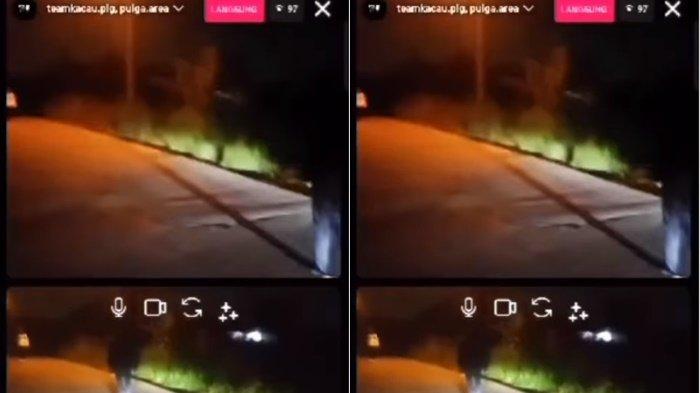 Tangkap layar aksi tawuran di Palembang yang disiarkan secara langsung di instgram, Senin (7/8/2023) dini hari. Namun hingga kini belum diketahui lokasi tawuran terjadi.