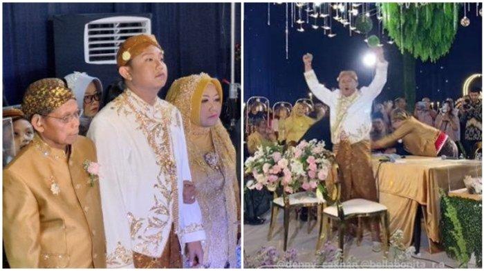 Bak Pesepakbola Usai Cetak Gol, Denny Caknan Selebrasi setelah Sah Jadi Suami Bella Bonita